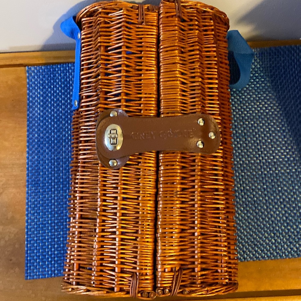 Grey Goose Wicker Basket